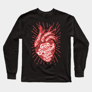 God Is The Strength Of My Heart and Portion Forever Christian Tshirt Long Sleeve T-Shirt